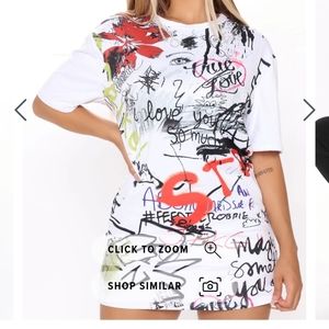 My Expression Graffiti Tunic Top
